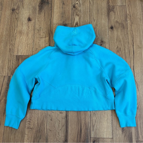 Lululemon Scuba Oversized Half Zip Hoodie In Electric Turquoise Size M/L - Picture 2 of 8